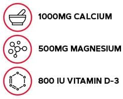GNC Calcium Plus Magnesium & Vitamin D-3 1000mg | Essential for Building Strong Bones | 180 Count