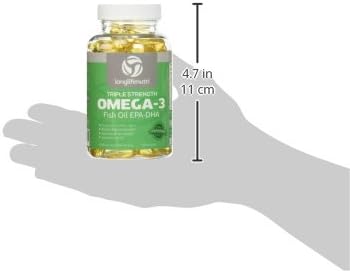 Omega 3 Fish Oil 1000mg - with High EPA & DHA, 120 Softgels, Fatty Acids Supplement for Cognitive Function, from Salmon, 4-Month Supply, GMP Certified, Made in USA