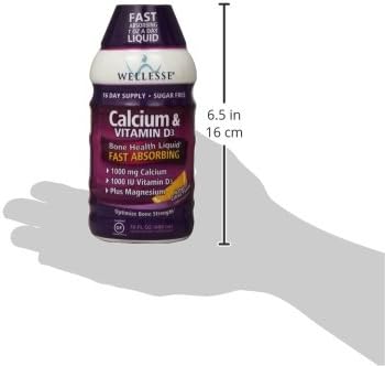 Nature's Way Calcium & Vitamin D3 with Magnesium Liquid Supplement*, Supports Bone Health*, Fast Absorbing Liquid, Gluten Free, Sugar Free, Citrus Flavored, 16 Fl Oz (Packaging May Vary)