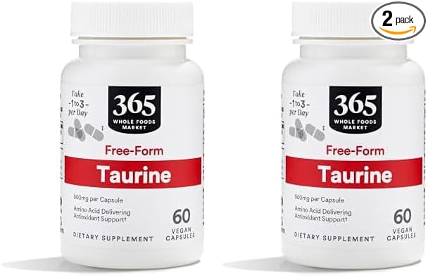 365 by Whole Foods Market, Taurine 500mg, 60 Count (Pack of 2)