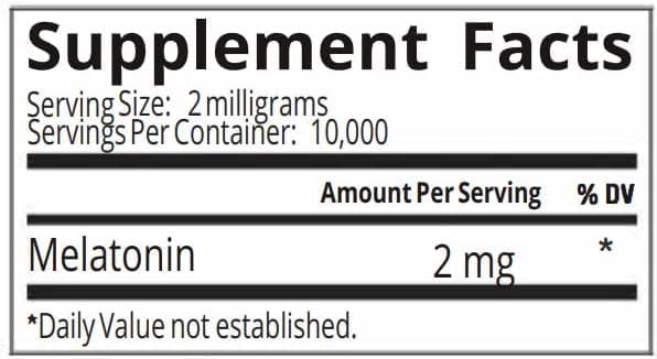 Melatonin | Natural Sleep Aid Bulk Powder | Custom Dose 2mg - 5mg Replace Capsules (20g - 10,000 Doses)