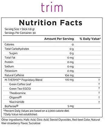 Nu Kai Wellness Trim Stick with Gift, 30 ct.- up to 60 Servings - Delicious Kiwi Strawberry Beverage - Low-Calorie - Formerly Slim Stix