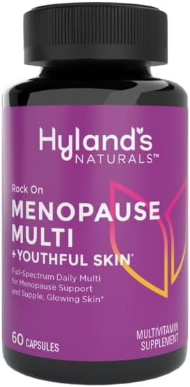 Hyland's Rock On Menopause and Youthful Skin Care Multivitamin for Women with Immune Support, 60 Capsules, Menopause Relief for Women with Biotin, Collagen, and Red Clover (Pack of 2)
