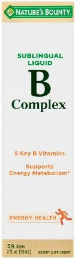 Nature's Bounty Vitamin B Complex sublingual Liquid, 2 Oz (Pack of 2)