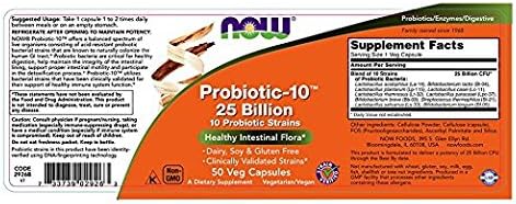 Now Foods Probiotic-10 25 Billion 50Vcaps (2 Bottles)