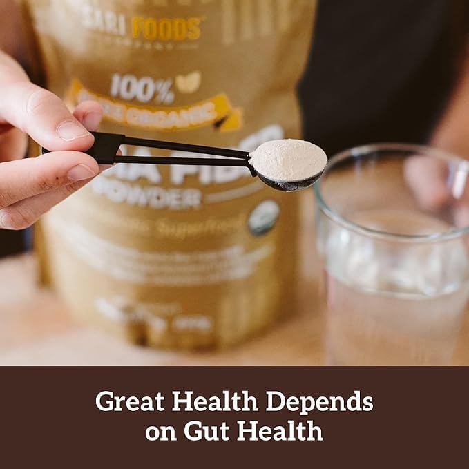 Sari Foods Organic Acacia Fiber Powder (30 Ounce): Natural, Whole Food, Plant Based Prebiotic Superfood for Gut Health