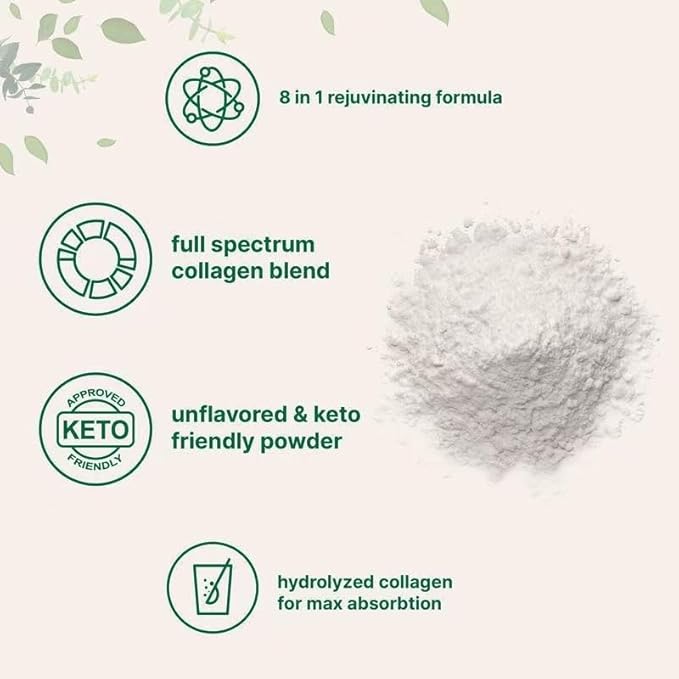 Fangool New Multi Collagen Peptides, 1 Pound – Type X, I, II, III, V, No Taste Protein Supplement with Biotin, Hyaluronic Acid, Vitamin C, Easy Dissolve(1 Pack)