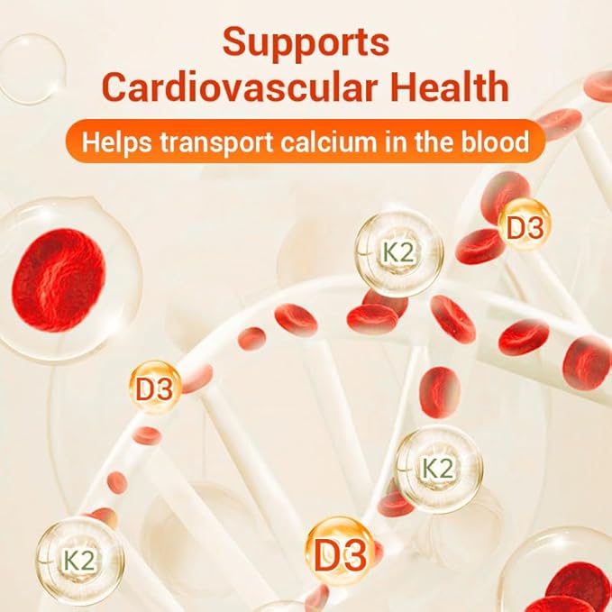 Vitamin D3 + K2 5000 IU - Liposomal Technology for Enhanced Absorption - MK-7 Vitamin K2 100mcg - Supports Bone & Calcium Metabolism - D3K2 Supplement for Men & Women - 90 Softgels