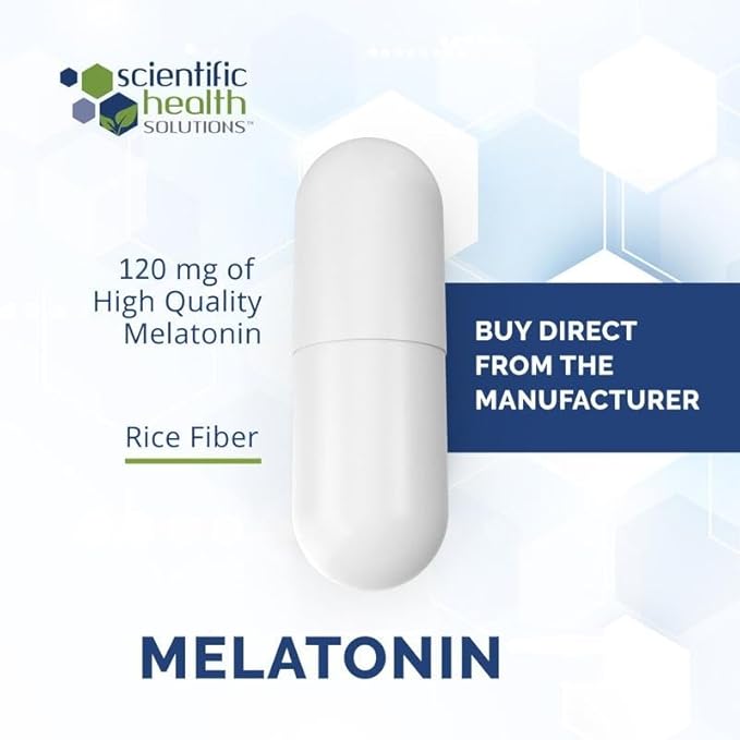 Melatonin 120mg | Single-Dose Melatonin in Easy-to-Swallow Capsules | Vegan, Non-GMO & Gluten-Free | US-Made Extra Strength Melatonin