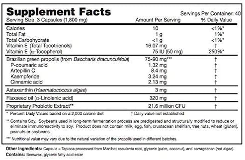 Dr. Ohhira's Propolis Plus with Brazilian Green Propolis, 120 Capsules