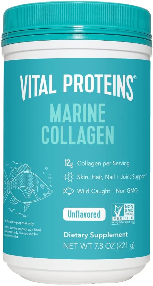 Vital Proteins Collagen Peptides Powder Unflavored 9.33 OZ+Marine Collagen