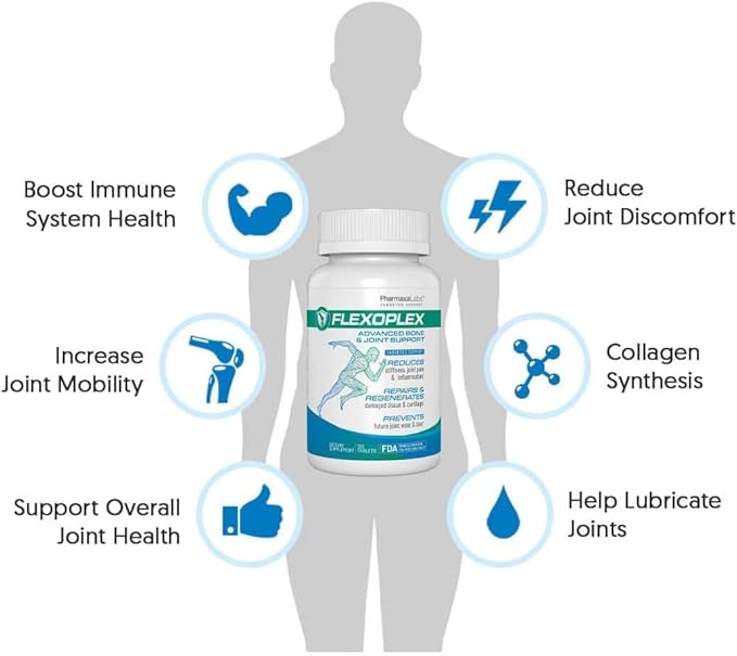 Advanced Bone & Joint Support Supplement | Promotes Healthy Joint Function & Relief from Joint Discomfort | Enhance Cartilage Flexibility & Range of Motion - 120 Count (Pack of 1)