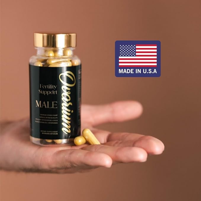 Ovarium® Male Fertility Support Supplement - Vegan Multivitamin w/Black Tea Extract, B12, Maca Root & Ashwagandha - Supports Men's Reproductive Health & Wellness (60 Capsules)