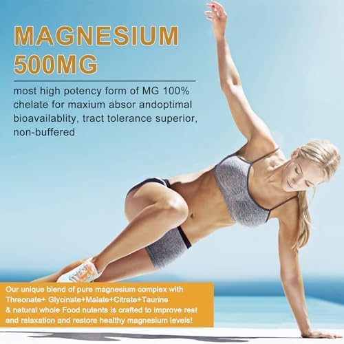 Magnesium Liquid Drops - High Absorption 5-in-1 Magnesium Complex Supplement with Magnesium Glycinate, Malate, Citrate, Taurate - for Bone, Muscles, Nerves & Energy - Vegan, Sugar Free, 2 Fl.oz