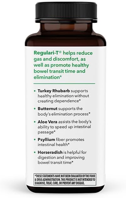 LifeSeasons - Regulari-T - Bowel Support - Constipation Relief Supplement - Natural Laxative - Maintain Healthy Colon Regulation and Elimination - Stool Softening - Reduce Gas Discomfort - 60 Capsules