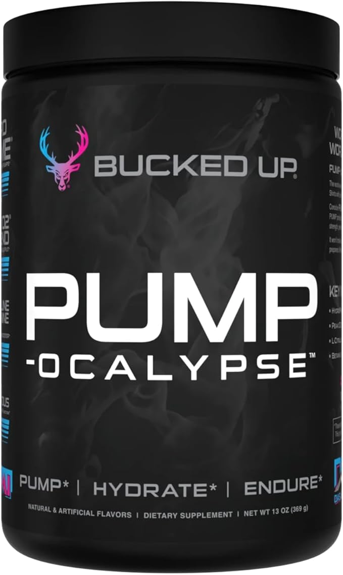 Pump-ocalypse Miami | Nitric Oxide and L Arginine Supplement with Citrulline Malate, GlycerPump | Ultimate N.O. Booster | Lean Muscle Support for Blood Flow, Vascularity, Hydration and Endurance