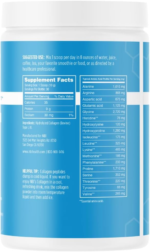 Non-GMO, Grass Fed, Unflavored, Collagen Protein Powder, Paleo- and Keto Friendly, Type I and III Hydrolyzed Collagen, Amino Acids Supplement, Pasture Raised, Dairy Free, Soy Free, Gluten Free