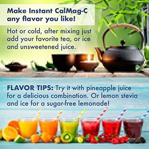 Instant Cal Mag C – Fast-Acting, Absorbable Calcium, Magnesium and Vitamin C – Replenishes Calcium & Magnesium, Enhances Body Function & Helps Prevent Depletions – Improved Sleep