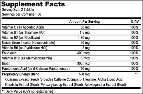 Weyland: Energy - Complimentary Formula w/Botanically Sourced Caffeine, Complete B-Complex and Energy Supportive Herbs