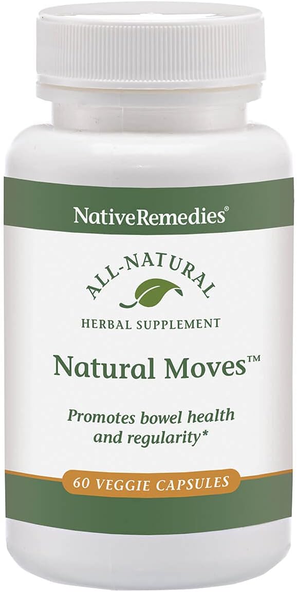 Native Remedies Natural Moves - All Natural Herbal Supplement Promotes Bowel Health and Regularity as Related to Constipation - 60 Veggie Caps
