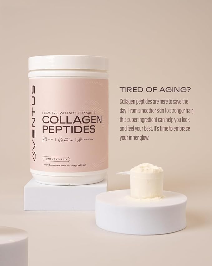 Collagen Peptides Beauty and Wellness Support for Skin, Hair, Nails, Joint Health and Digestion – Unflavored Powder 10g per Serving 29 Servings