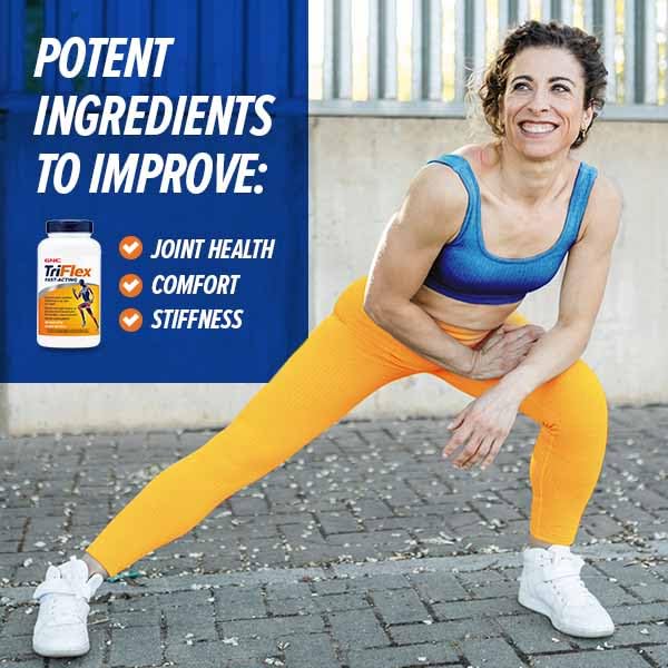 GNC TriFlex Fast-Acting | Improves Joint Comfort and Stiffness, Clinical Strength Doses of Glucosamine/Chondroitin and Boswellia- Plus Turmeric | 120 Caplets