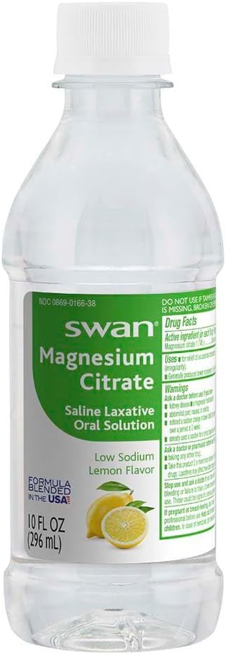 Magnesium Citrate Liquid Laxatives for Constipation Fast Acting, Stool Softeners for Constipation Relief – Natural Lemon Flavor, Citrato de Magnesio (1)