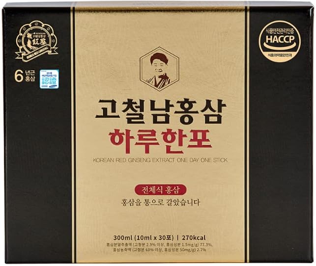 Korean Red Ginseng Extract One Day one Stick 10ml x 30 Pouch Healthy Beverage Drink Portable Convenient 고철남홍삼 홍삼 하루한포 스틱