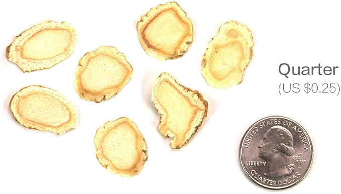 Hsu's American Ginseng Slices | Wisconsin-Grown Premium Sorted Slices | Medium Slices (126LL-8) | 8oz Box (8 oz, Medium Slices)
