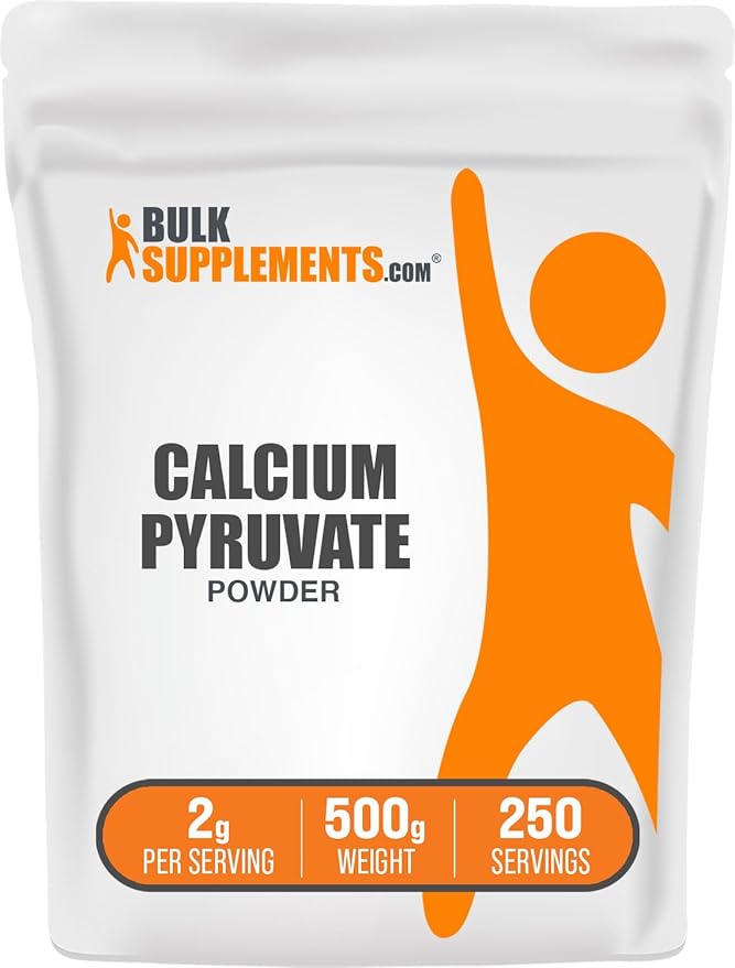 BulkSupplements.com Calcium Pyruvate Powder - Calcium Powder Supplement - Vegan & Gluten Free, 2g per Serving, 500g (1.1 lbs) (Pack of 1)