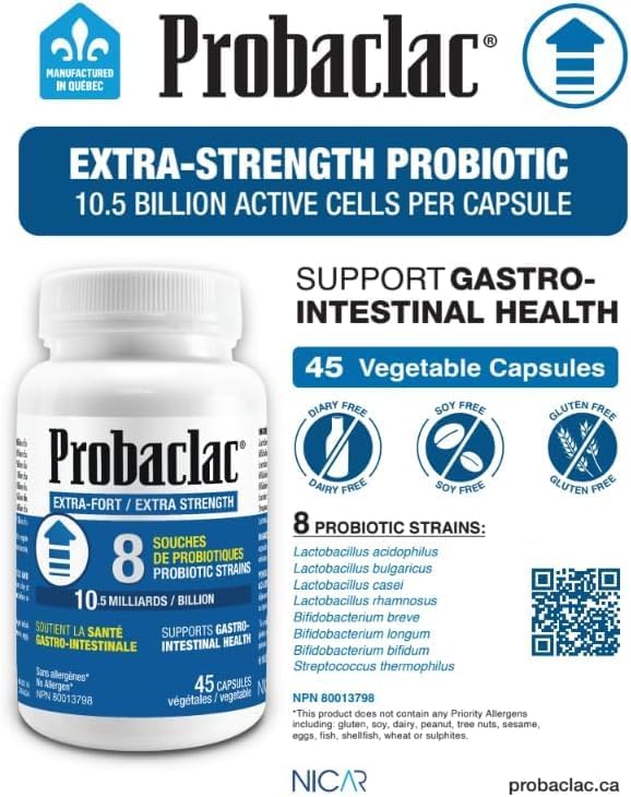 Extra Strength Formula,Multistrain probiotic and lactic Ferment Complex,Formula Based on Natural strains thereby ensuring Complete intestinal Tract Coverage (45)