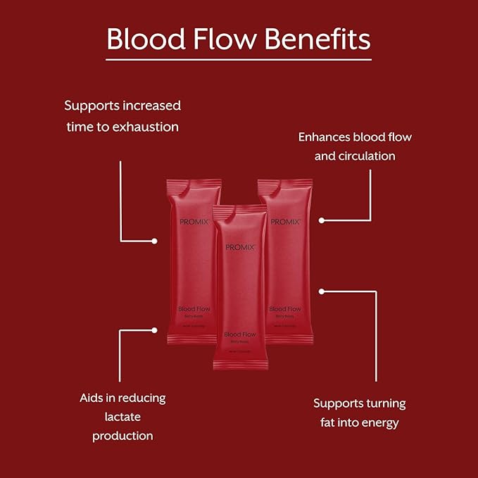 ProMix Nutrition Blood Flow - Nitric Oxide Supplement with Organic US Beet Root Powder - Cold Pressed, Low Temp Dehydration - 30 Servings