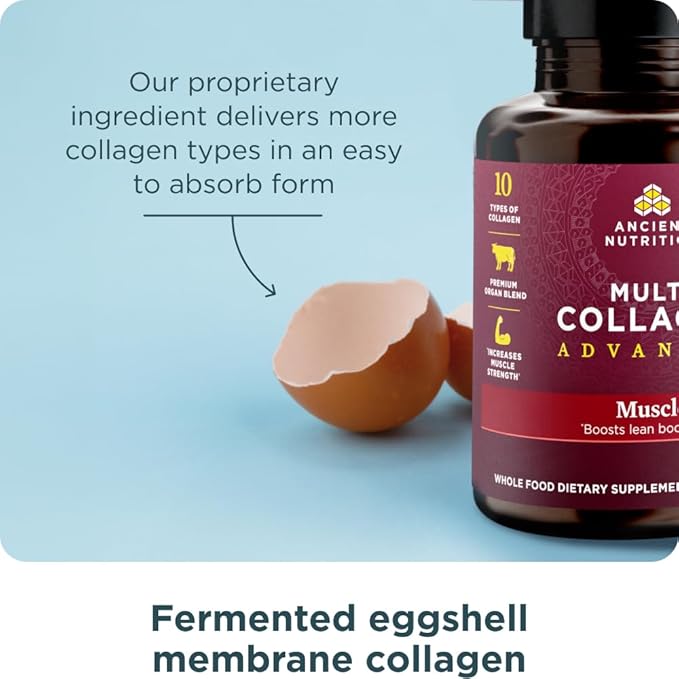 Ancient Nutrition Advanced Multi Collagen Protein Capsules Muscle, 90 Count