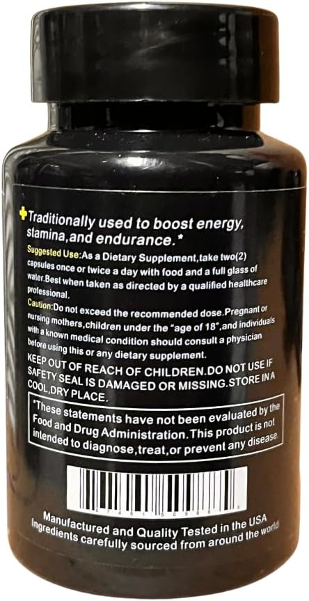ibrar's Maca Capsules, 1500mg Extra Strength, Black, Red & Yellow Maca Root, 60 Veggie Capsules