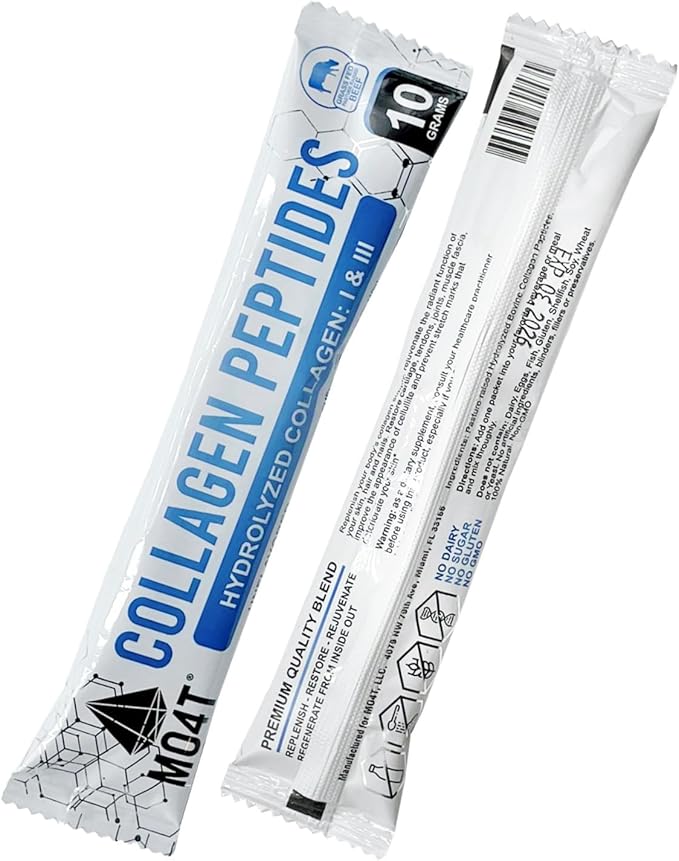 Hydrolyzed Collagen Peptides - Collagen Travel Packets - Grass-Fed- Unflavored,-Portable Collagen Powder for Joints, Hair, Skin & Nails -12 Sachets - Collagen Stick Packs