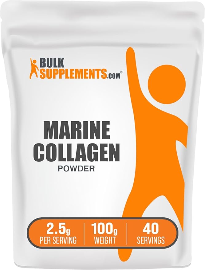 BulkSupplements.com Marine Collagen Powder - Collagen Supplement, Hydrolyzed Collagen Powder, Marine Collagen Peptides Powder - Fish Collagen Powder, 2500mg per Serving, 100g (3.5 oz)