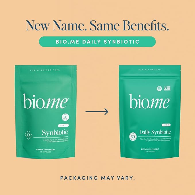 Synbiotic - 3-in-1 Prebiotics and Probiotics for Digestive Health & Immune Support, Men & Womens Probiotics and Prebiotics - Non-GMO Pre Pro Post Biotics for Women & Men - Vegan - 60 Capsules