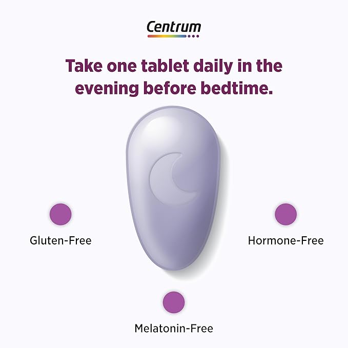 Centrum Restful Sleep Menopause Support Tablets, Supplement with Clinically Studied DailyZz and geniVida, 28 Count