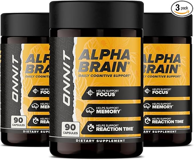ONNIT Alpha Brain (270ct) - Premium Nootropic Brain Supplement - Focus, Concentration & Memory - Alpha GPC, L Theanine & Bacopa Monnieri
