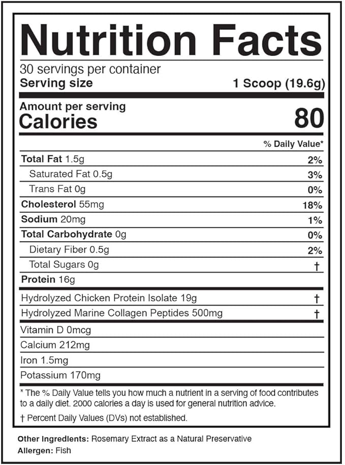 Keto Zone Dr. Colbert MD Hydrolyzed Collagen Powder | Unflavored | by Divine Health | Chicken & Marine Collagen Peptides | Hair, Skin and Nails Support