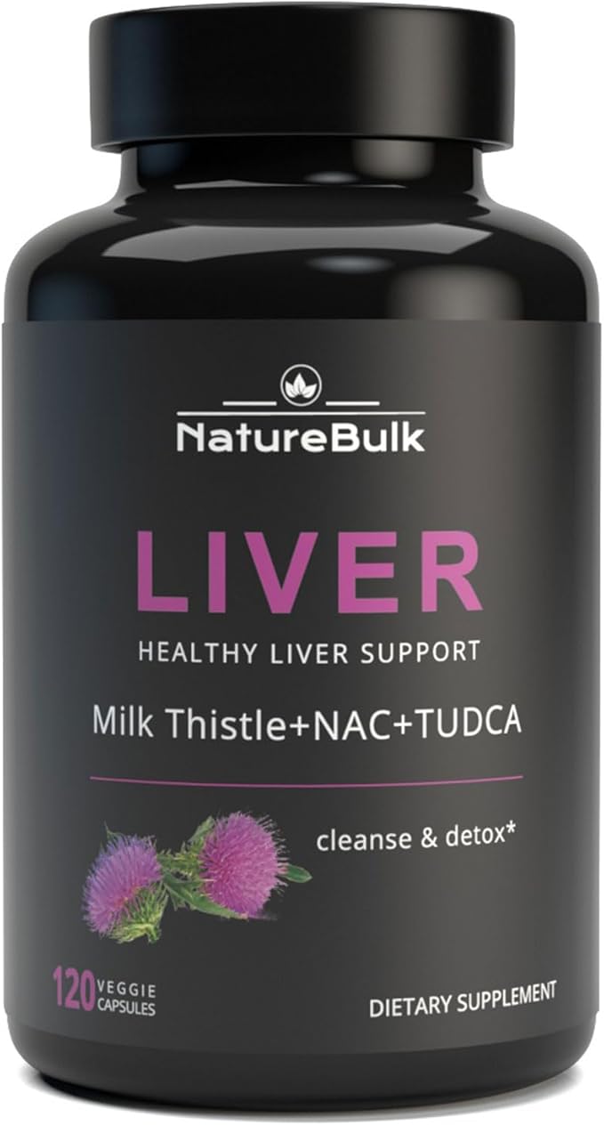 Premium Liver Support Complex - 120 Capsules with TUDCA, NAC, Milk Thistle Extract & Astragalus - Advanced Formula with Choline, Vitamin E & Zinc - 30 Day Supply