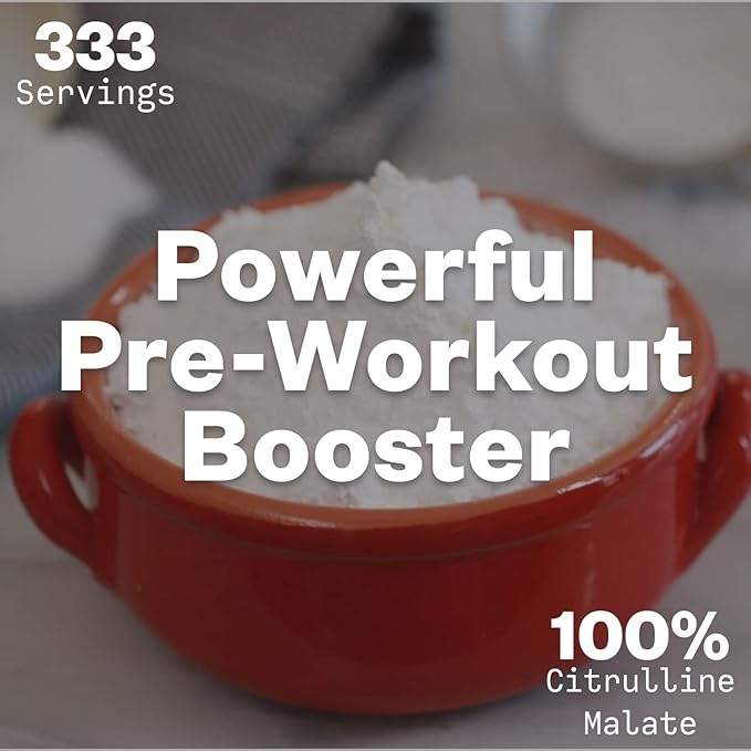 L Citrulline Malate 2:1 Powder, 1 kg, Citrulline Supplement and Citrulline Nitrate for Strength Performance and Energy, Pre-Workout L Arginine L Citrulline Supplement Powder, 334 Servings