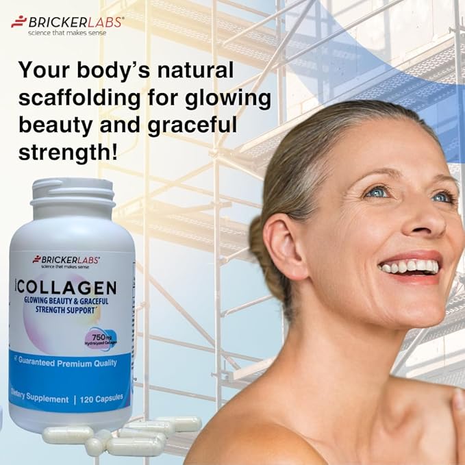 Collagen for Men & Women - Type I, III Hydrolized Collagen Supplement 750mg, 1 Collagen Capsule Daily - 120 Servings