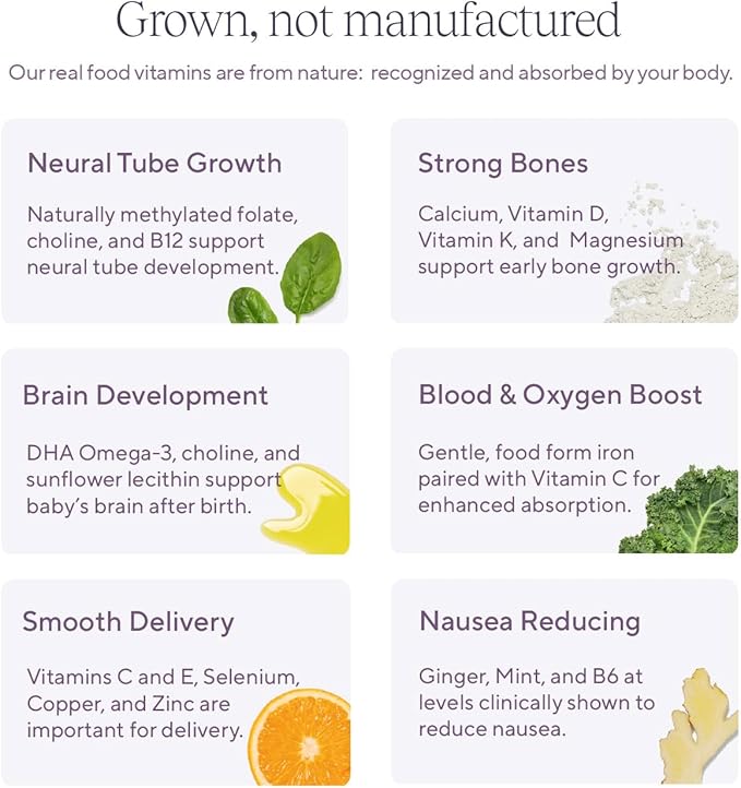 Tend Daily Best Prenatal Vitamin Bar, Made with Organic Ingredients for Pregnant & Postpartum Mothers, Includes DHA, Vitamin D, B, Choline, Folate, Sunflower Lecithin - Strawberry Patch (7ct)