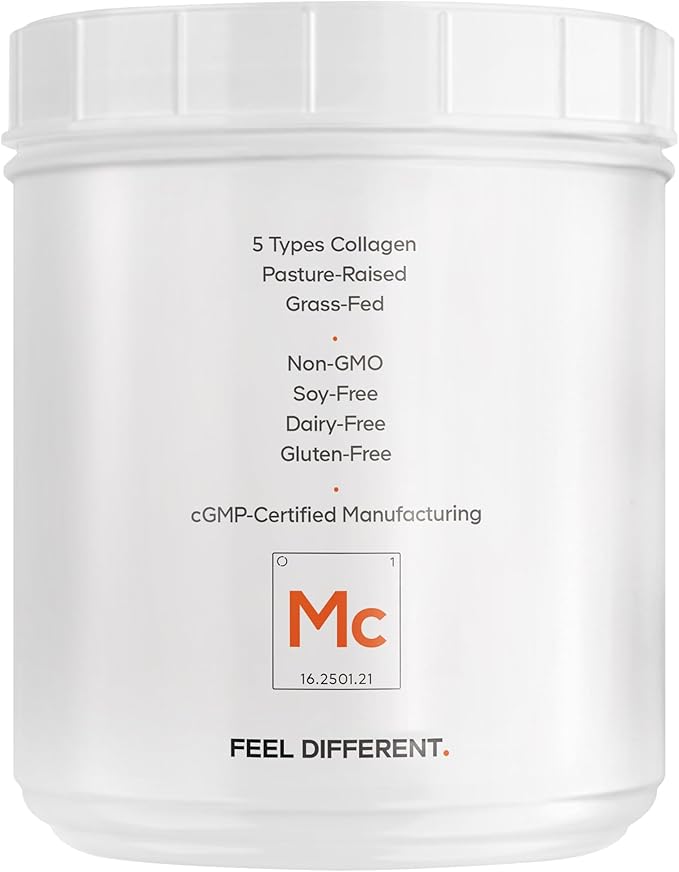 Codeage Multi Collagen Peptides Powder + Allulose - 5 Types - Grass-Fed Collagen - Rare Sugar Allulose Supplement - 0 Calorie Sweetener & 0 Carbs - 18 Amino Acids - Unflavored - Non-GMO - 30 Servings