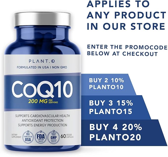 CoQ10 200mg Softgels ǀ Premium Rapid Release Coenzyme Q10 ǀ Heart Supplement, Energy Production, Immune Support ǀ 60 Liquid Capsules