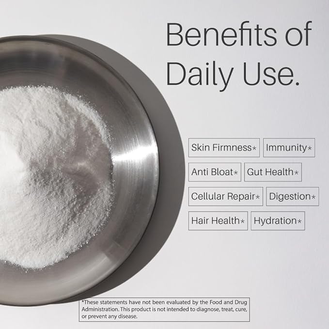 Collagen & Colostrum Powder Enhanced with Biotin, Hyaluronic Acid, Vitamin C | Grass-Fed | Immune & Gut Health Skin Hair Nails Supplement 30 Servings Powder