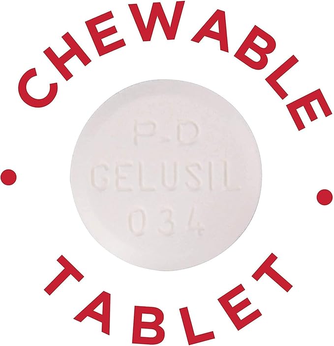 Antacid & Anti Gas Tablets - Immediate Heartburn Relief, Acid Reflux & Bloating & Gas Relief - Alumina, Magnesia & Simethicone - Cool Mint - 200ct