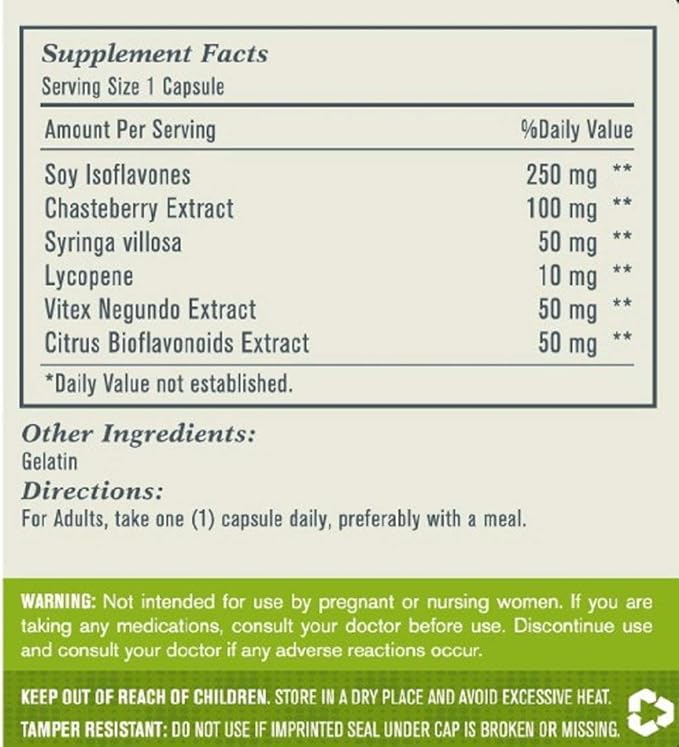 (8 Pack) Esmond Natural: Soy Isoflavones Non-GMO (Supports Menopausal Health & Hot Flashes), GMP, Natural Product Assn Certified, Made in USA - 250mg, 480 Capsules