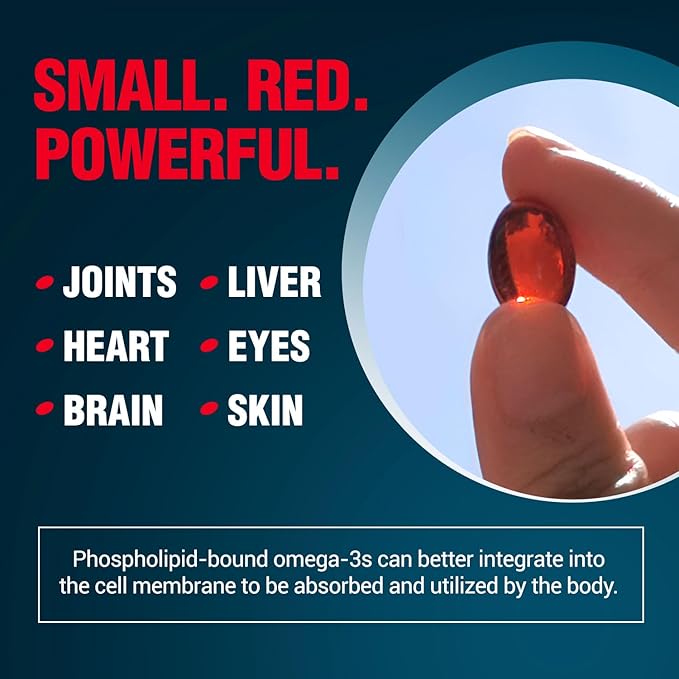 LABO Nutrition Perfect Krill EX, 1000mg Antarctic Krill Oil Omega 3 EPA DHA, Highest Phospholipids (Over 56%) with Choline, Astaxanthin | Heart Brain Eye Joint Health, Made in USA, 60 softgels